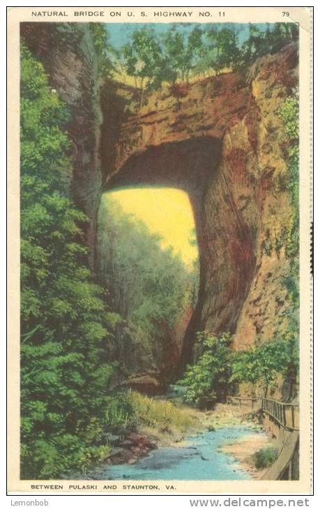 USA – United States – Natural Bridge On US Highway No 11, Between Pulaski And Staunton, VA, 1920s Unused Postcard [P6101 - Altri & Non Classificati
