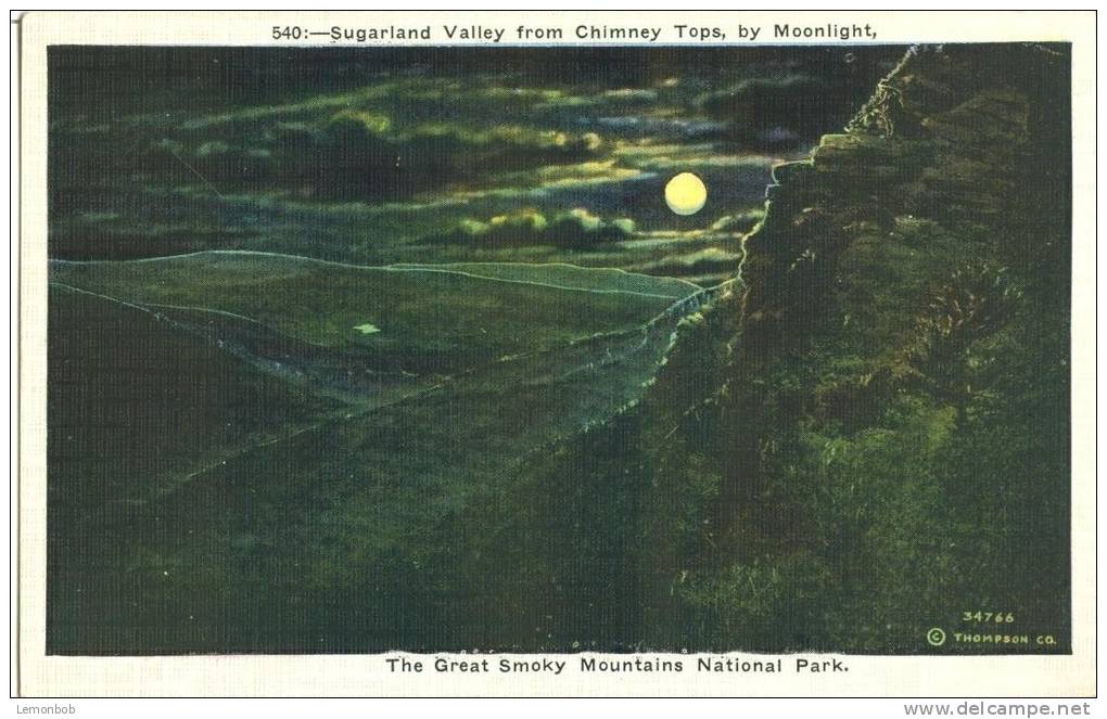USA – United States – Sugarland Valley From Chimney Tops, The Great Smoky Mountains National Park, Postcard [P6109] - USA Nationale Parken