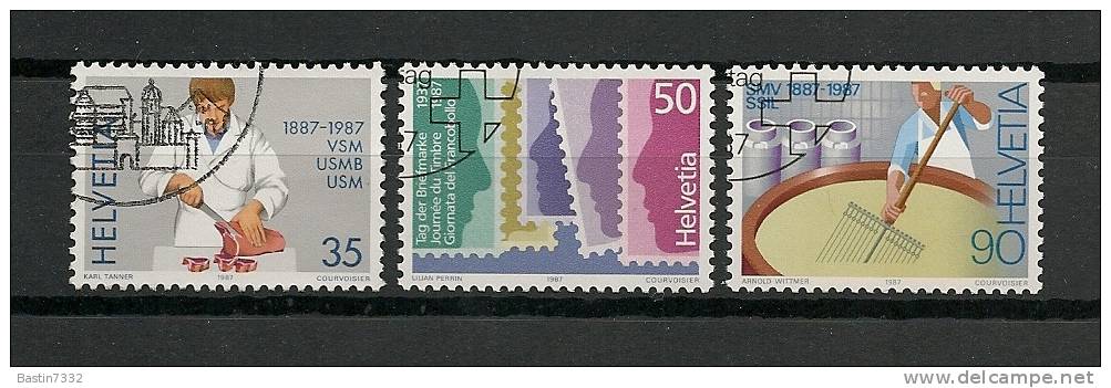 1987 Switzerland Complete Set Mixed Issue Used/gebruikt - Gebruikt