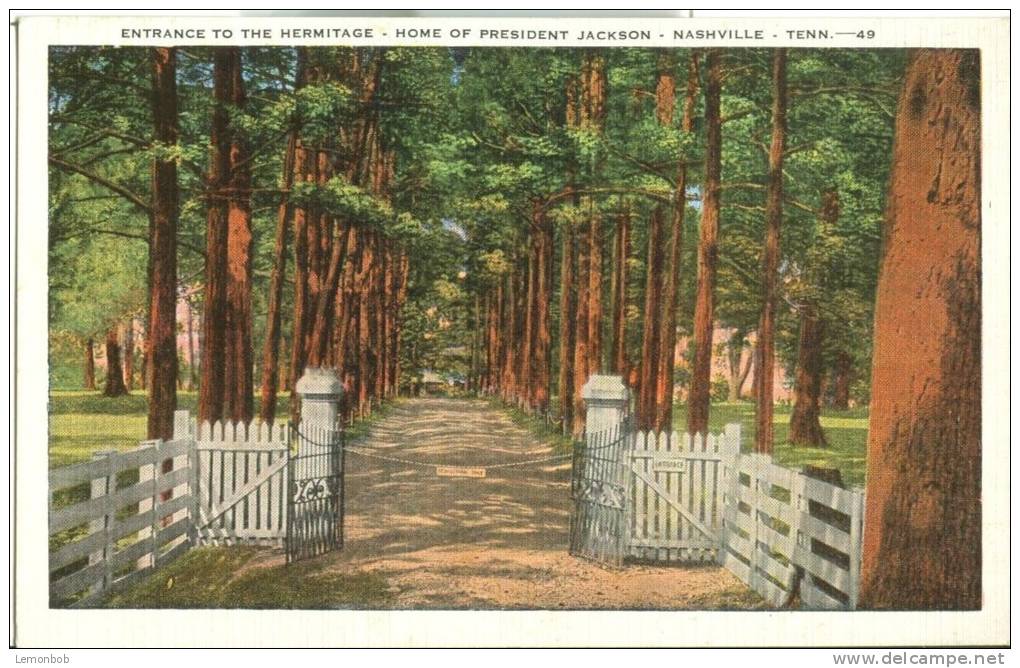 USA – United States – Entrance To The Hermitage, Home Of President Jackson, Nashville, Tennessee, 1920s Postcard[P6140] - Nashville