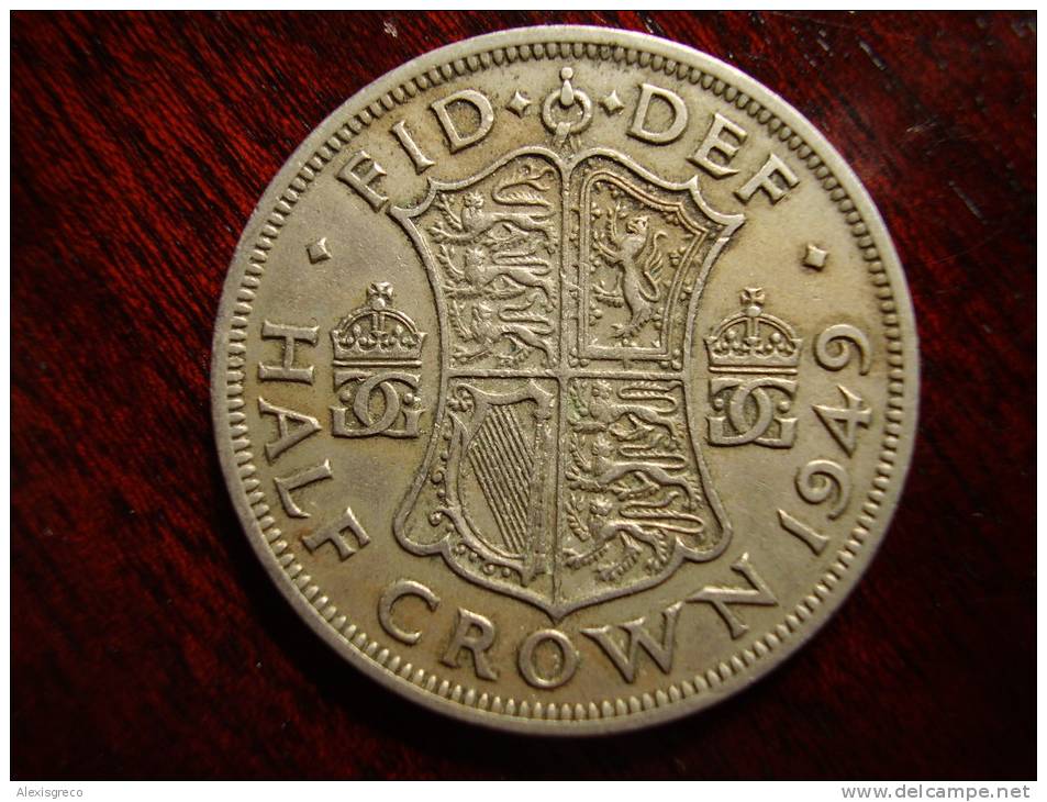 Great Britain 1950 GEORGE VI  HALF CROWN  USED GOOD CONDITION. - Other & Unclassified