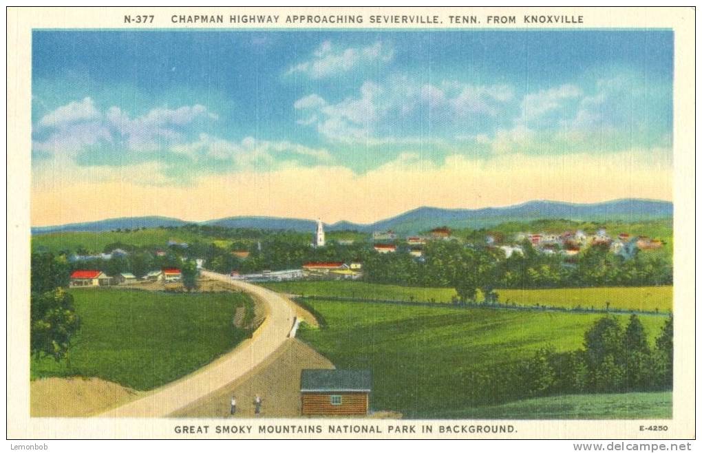 USA – United States – Chapman Highway Approaching Sevierville, Tennessee, Unused Linen Postcard [P6170] - Otros & Sin Clasificación