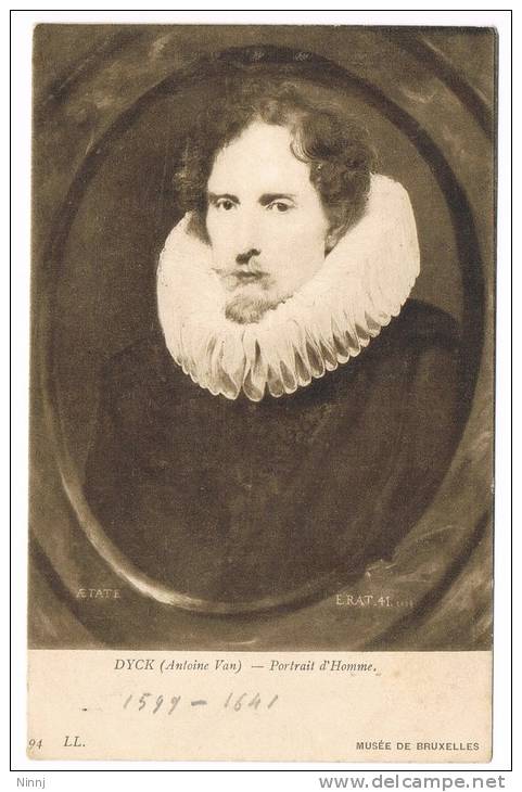 Italia Cartolina Non Viaggiata Dych (Antoine Van) Portrait D´homme N° 94 LL 1599/1641 - Ante 1900