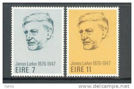 1976 IRELAND JAMES LARKIN MICHEL: 336-337 MNH ** - Unused Stamps