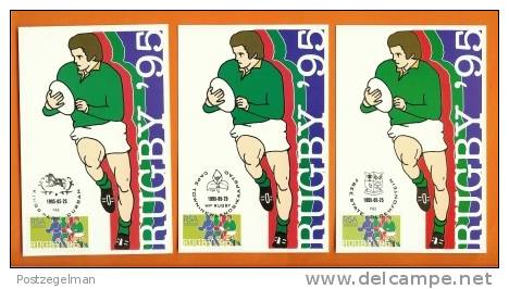 RSA 1995 9 Maxicards Rugby (different Cancellations - Rugby