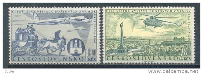 CESKOSLOVENSKO:1960:Y.LP4 9-50**Mint Without Hinge:POST,AIR MAIL,AVIATION,AVION,HELIC OPTER,AIRPLANE,COACH,#BRA TISLAVA´ - Luchtpost