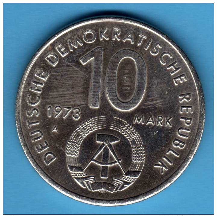 **  10 Mark 1973  **   KM44 - ( 10th Youth Festival Games ) RDA GDR DDR - Alemania Deutschland Germany Allemagne - Otros & Sin Clasificación