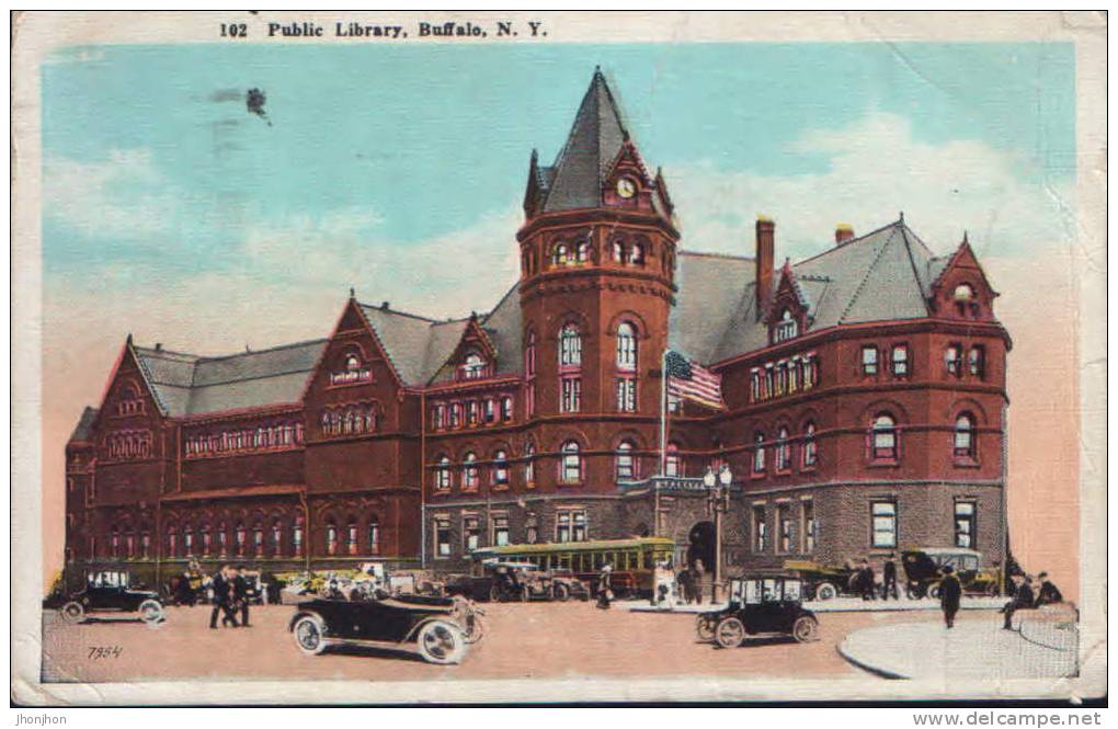 USA-Postcard 1926-Public Library,Buffalo - Buffalo