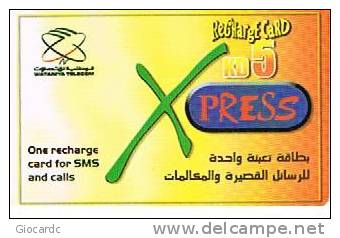 KUWAIT - WATANIYA TELECOM   (GSM RECHARGE) - PRESS 5 KD - USED  -  RIF. 1753 - Kuwait