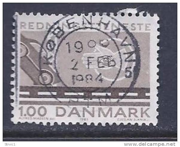 Denmark, Scott # 742 Used Car Crash, Police, 1983 - Used Stamps