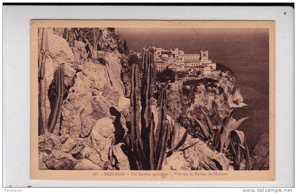 MONACO - 1933 - YVERT N° 76X2 Sur CARTE POSTALE Pour VILLENEUVE SAINT GEORGES - Poststempel