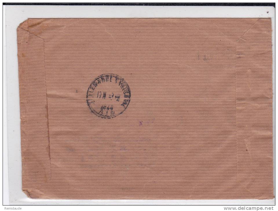 MONACO - 1949 - YVERT N° PA16 + 312 Sur ENVELOPPE RECOMMANDEE Pour BELLEGARDE (AIN) - Postmarks