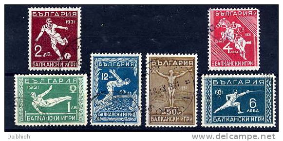 BULGARIA 1931 Balkan Games Set Used - Used Stamps