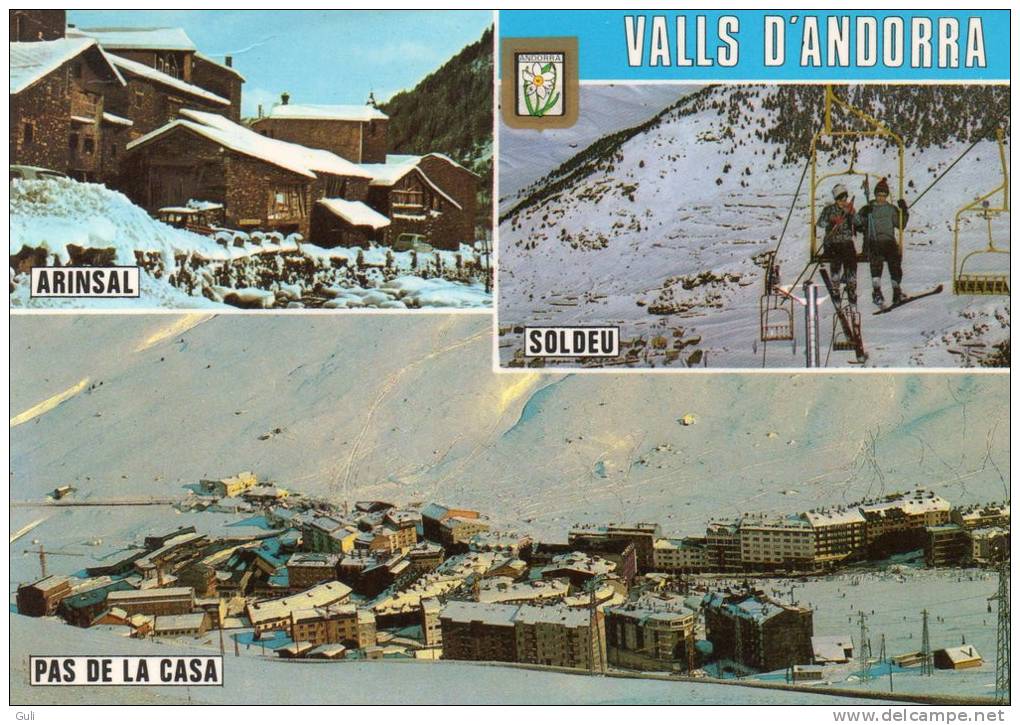 Andorre- VALL´S ANDORRA -  Différents Aspects Divers Aspectos( Arinsal, Soldeu, Pas De La Casa ) Multi Vues* PRIX FIXE - Andorre