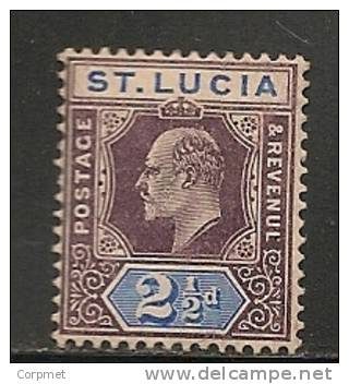 ST. LUCIA  - 1904 Yvert # 49 - MLH - Expert Cancel At Back - St.Lucia (...-1978)