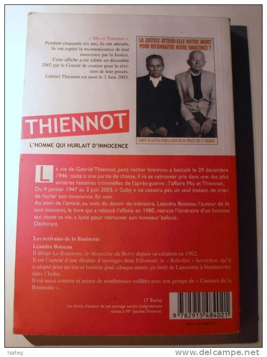 Thiennot - L'homme Qui Hurlait Son Innocence - Other & Unclassified
