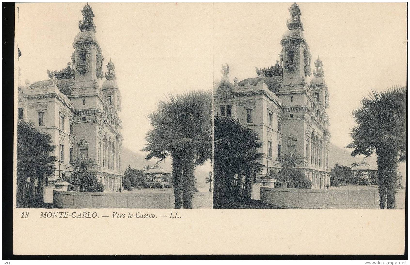 La Cote D´Azur --- Monte - Carlo --- Vers Le Casino - Stereoscope Cards