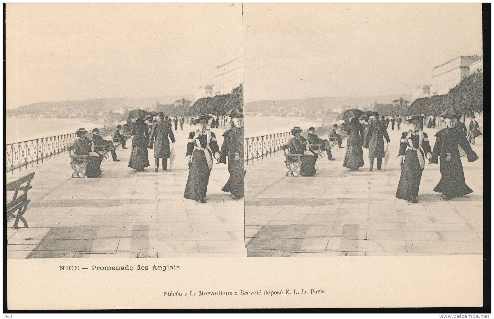 06  --- Nice --- Promenade Des Anglais - Stereoscope Cards