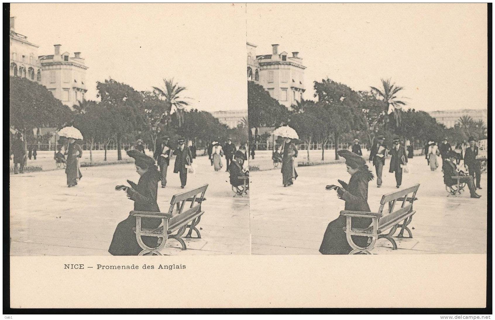 06  --- Nice --- Promenade Des Anglais - Stereoscope Cards