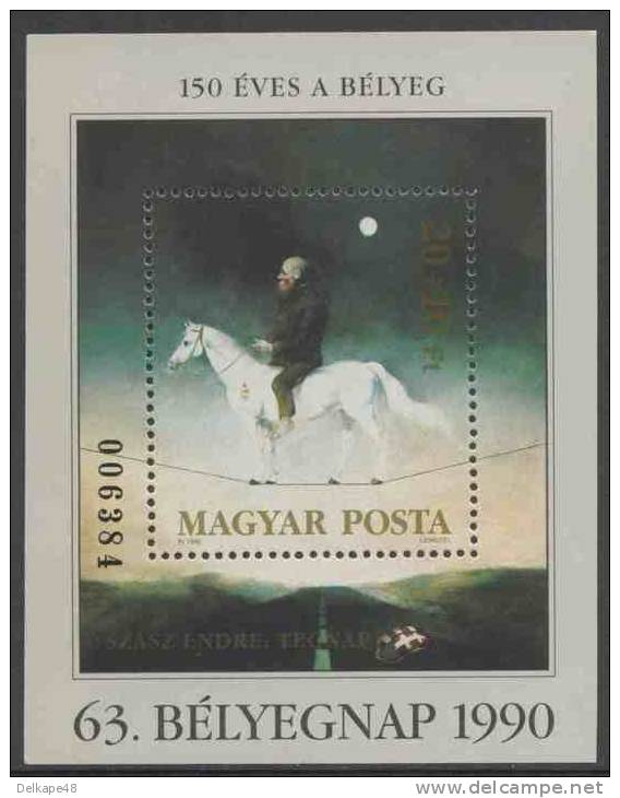 Hungary Ungarn 1990 B212 A Mi 4109 A ** Painting By Endre Szász (1926-2003) : Yesterday / Gestern / Hier - Unused Stamps