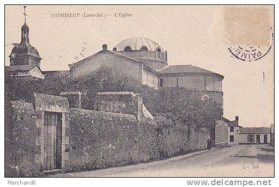 LOIRE ATLANTIQUE PAIMBOEUF L EGLISE Editeur Dugas  Timbre Parti Un Peu De Décollement Autour En L Etat - Paimboeuf