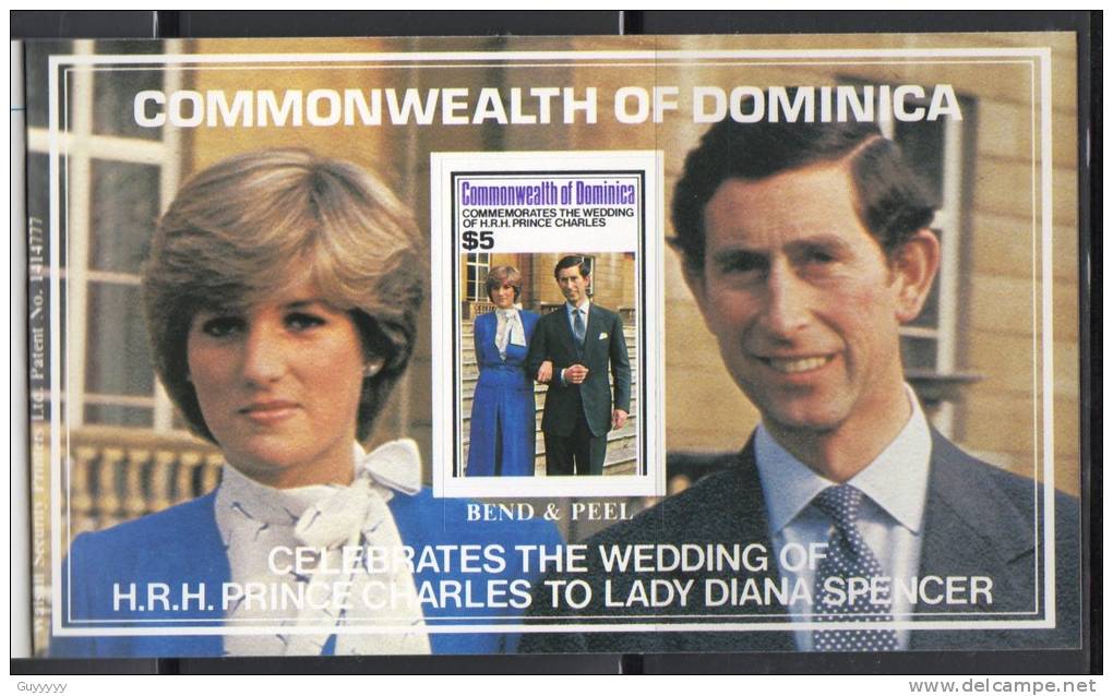 Dominique - 1981 - Mariage Lady Diana & Charles - 1 Carnet De 7 Timbres ** - Dominique (1978-...)