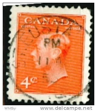 Canada 1951 4 Cent King George VI Issue #306  St Eustache Cancel - Oblitérés