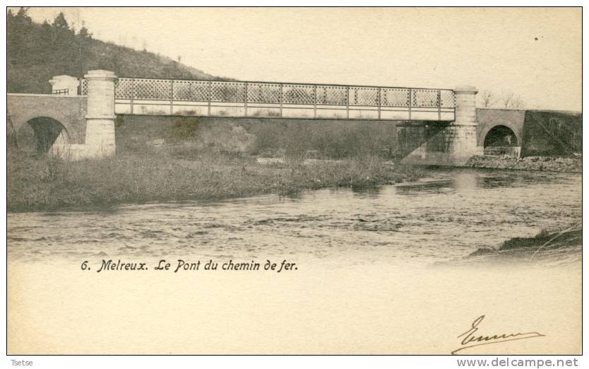 Merlreux - Le Pont Du Chemin De Fer- 1907 ( Voir Verso ) - Hotton