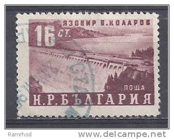 BULGARIA 1952 Vasil Kolarov Dam  - 16s. - Brown   FU - Used Stamps