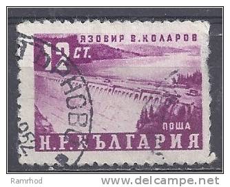 BULGARIA 1952 Vasil Kolarov Dam - 12s Violet FU - Gebraucht