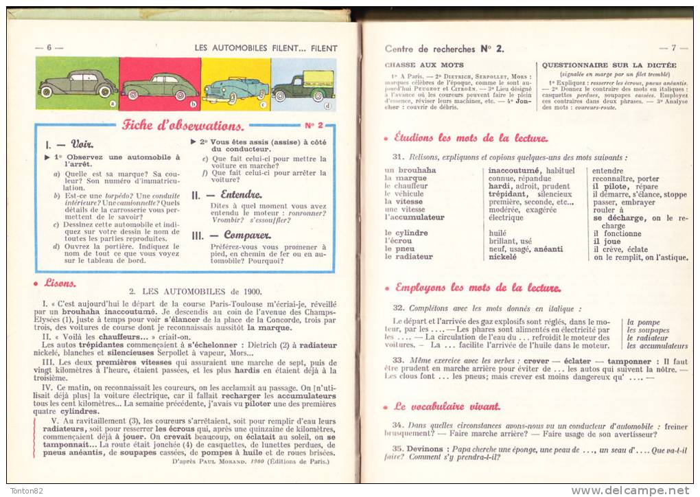 J. Palmero Et A. Félix - " Rédigeons " - Lecture / Vocabulaire - Classiques Hachette - ( 1958 ) . - 6-12 Anni