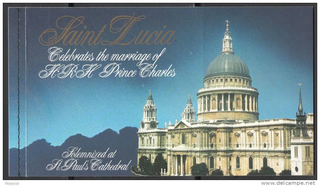 Sainte Lucie - 1981 - Mariage Lady Diana & Charles - 1 Carnet De 7 Timbres ** - St.Lucie (1979-...)