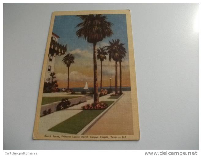 U.S.A. Beach Scene Princess Louise Hotel Corpus Christi Texas - Corpus Christi