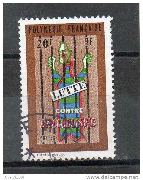 POLYNESIE Lutte Contre L'alcolisme 20f Multicolore 1972 N°92 - Oblitérés