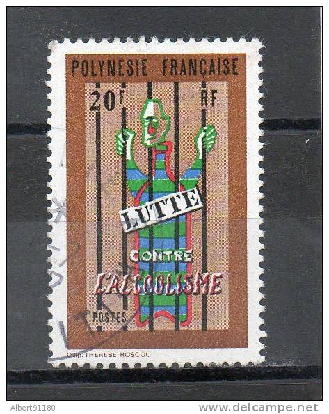 POLYNESIE Lutte Contre L'alcolisme 20f Multicolore 1972 N°92 - Oblitérés