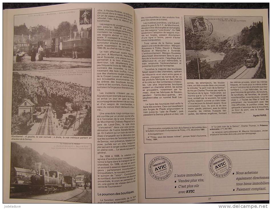 TERRES ARDENNAISES revue d´histoire N° 19 TRAINS DE LA FORGE - SEMOY MONTHERME CENDRON GAMBIER LA ROCHE EN ARDENNE