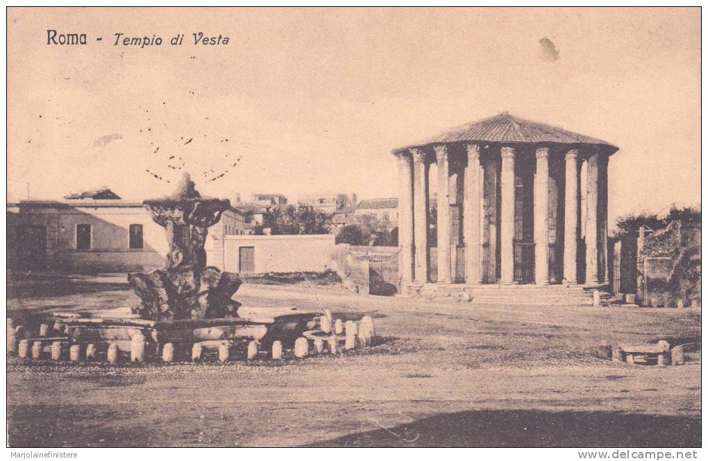 ITALIE - ROME - ROMA - Templo Di Vesta. Voyagée 1918 - Autres & Non Classés