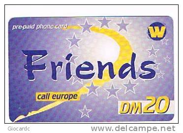 GERMANIA (GERMANY) - WORLDLINE TELECOM   (REMOTE) -  FRIENDS DM 20           -  USED ° - RIF. 5924 - GSM, Voorafbetaald & Herlaadbare Kaarten