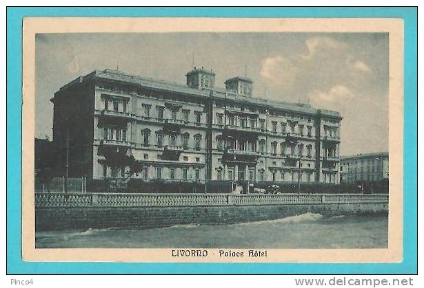 LIVORNO PALACE HOTEL CARTOLINA FORMATO PICCOLO VIAGGIATA NEL 1939 - Livorno