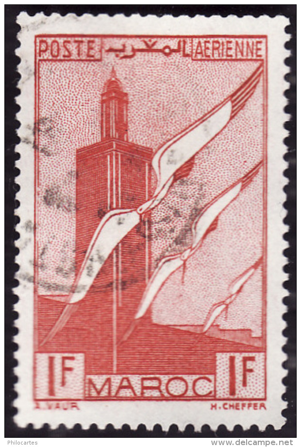 MAROC  1939-40  -  PA 44   - Oblitéré - Poste Aérienne