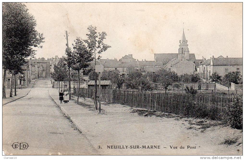 93 Neuilly Sur Marne Vue Du Pont Animée - Neuilly Sur Marne