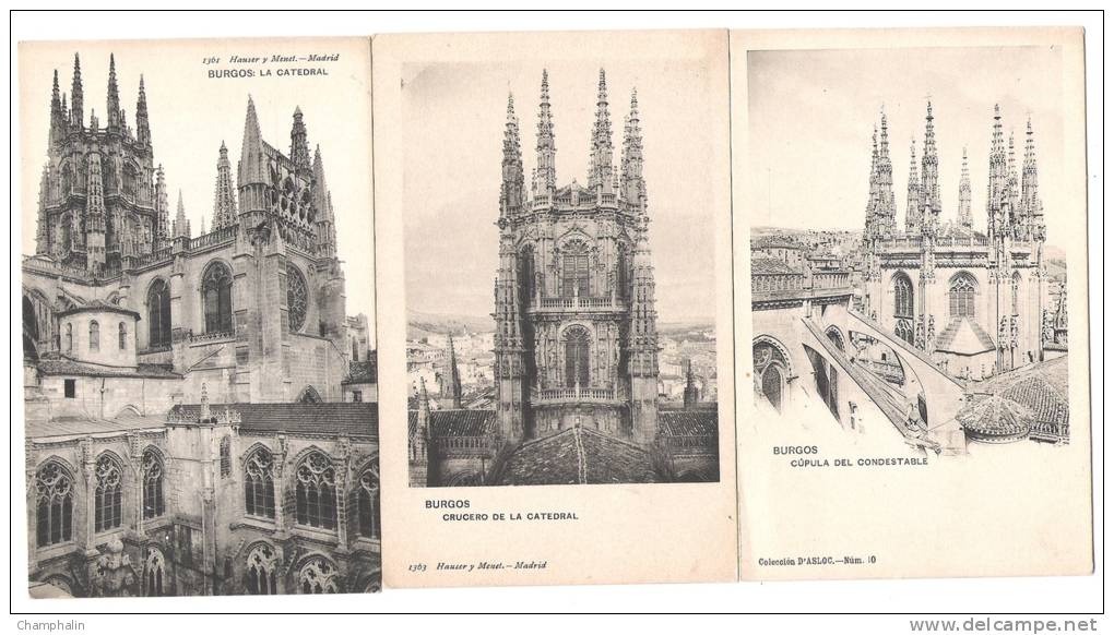 Burgos - Lot De 5 CPA - Cathédrale - Vues Extérieures - Burgos