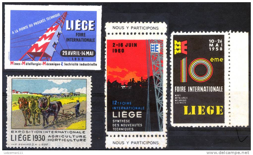 BELGIUM - Liege Poster Stamps - Autres & Non Classés