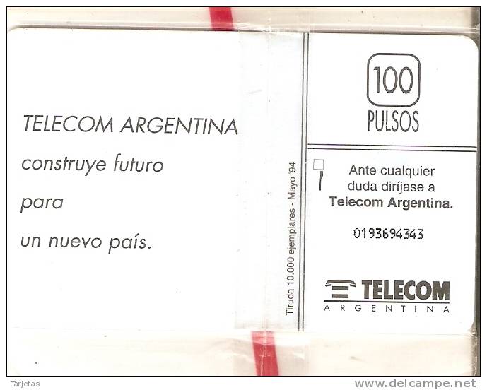 TARJETA DE ARGENTINA DE TELECOM DE TIRADA 10000 (DIFICIL)  (NUEVA-MINT) - Argentina