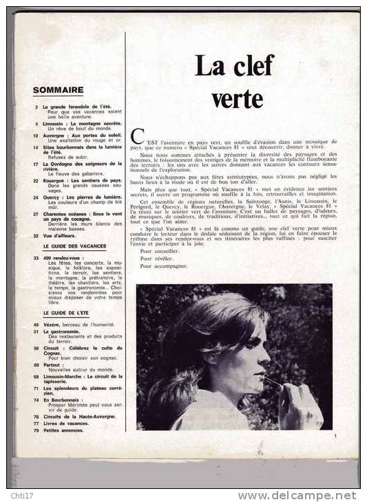 CHARENTES MAGAZINE HORS SERIE SPECIAL VACANCES SENTIERS SECRETS DE L AVENTURE 1981 - Poitou-Charentes