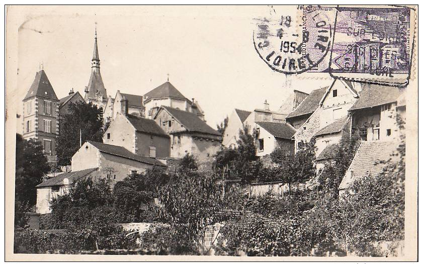 45 CHATILLON Sur LOIRE   (  PHOTO BELTIER  )   Maisons EGLISE Et Son Presbytère En 1954 - Chatillon Sur Loire