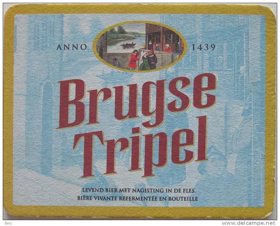 Sous-bock Bierdeckel Bierviltje Coaster BRUGSE TRIPEL TRIPLE DE BRUGES (GE) - Sous-bocks