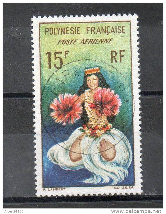 POLYNESIE P Aérienne 15f Polychrome 1964 N°7 - Oblitérés