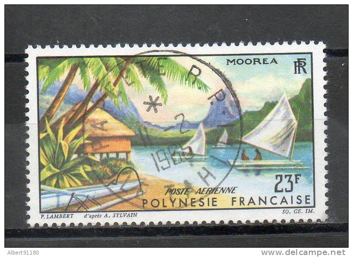 POLYNESIE P Aérienne 23f Polychrome 1964 N°9 - Oblitérés