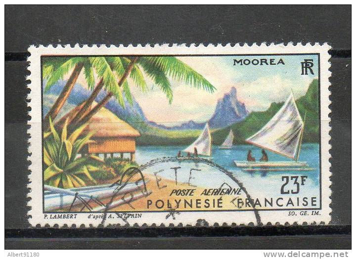 POLYNESIE P Aérienne 23f Polychrome 1964 N°9 - Used Stamps